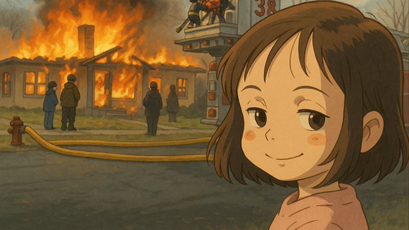 This meme is a screenshot from the movie "Akira" (1992) where Tetsuo's mother is being burned alive. The image shows a woman screaming in agony as she's engulfed in flames. The text "I can smell the smoke from here" is overlaid on top of the image.